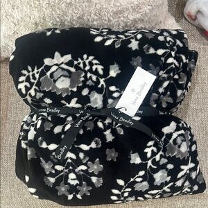 Vera Bradley Black and White Floral Blanket
